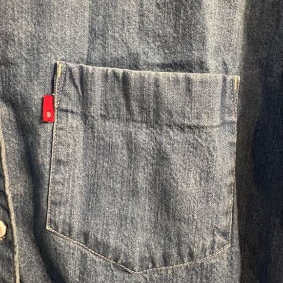 Levi’s Boyfriend Denim Button Up Collared Long Sleeve Top size Small - Picture 4 of 10